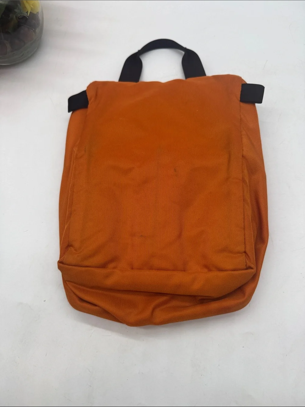 L.L. Bean Orange Canvas Daypack Backpack